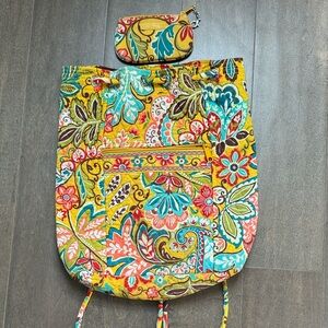 Vera Bradley Retired Provencal Backpack and Coin Purse
